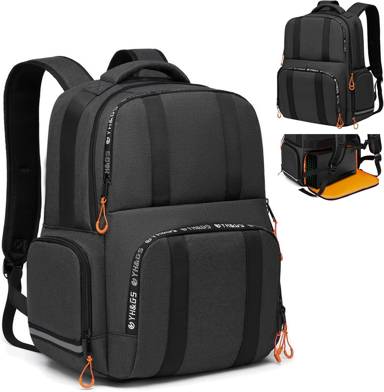 Carry Backpack Compatible with Xbox Series X/S Console, Travel Carrying Case with Multiple Storage Pockets for Xbox Controllers, Portable Hard Disk, Headset and Other Accessories
