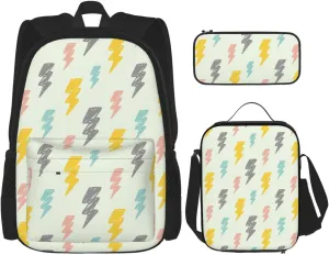 Carton Thunders Multifunctional Pocket Backpack Crossbody Lunch Bag Pencil Case 3Pcs Set Large Capacity Backpack