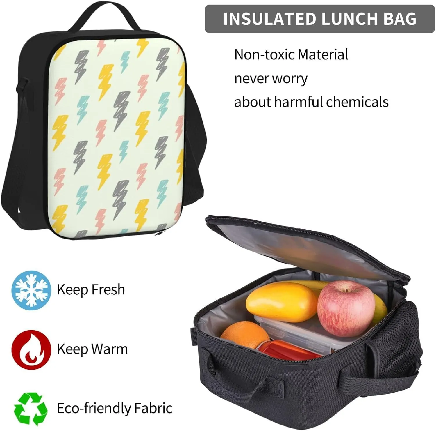 Carton Thunders Multifunctional Pocket Backpack Crossbody Lunch Bag Pencil Case 3Pcs Set Large Capacity Backpack