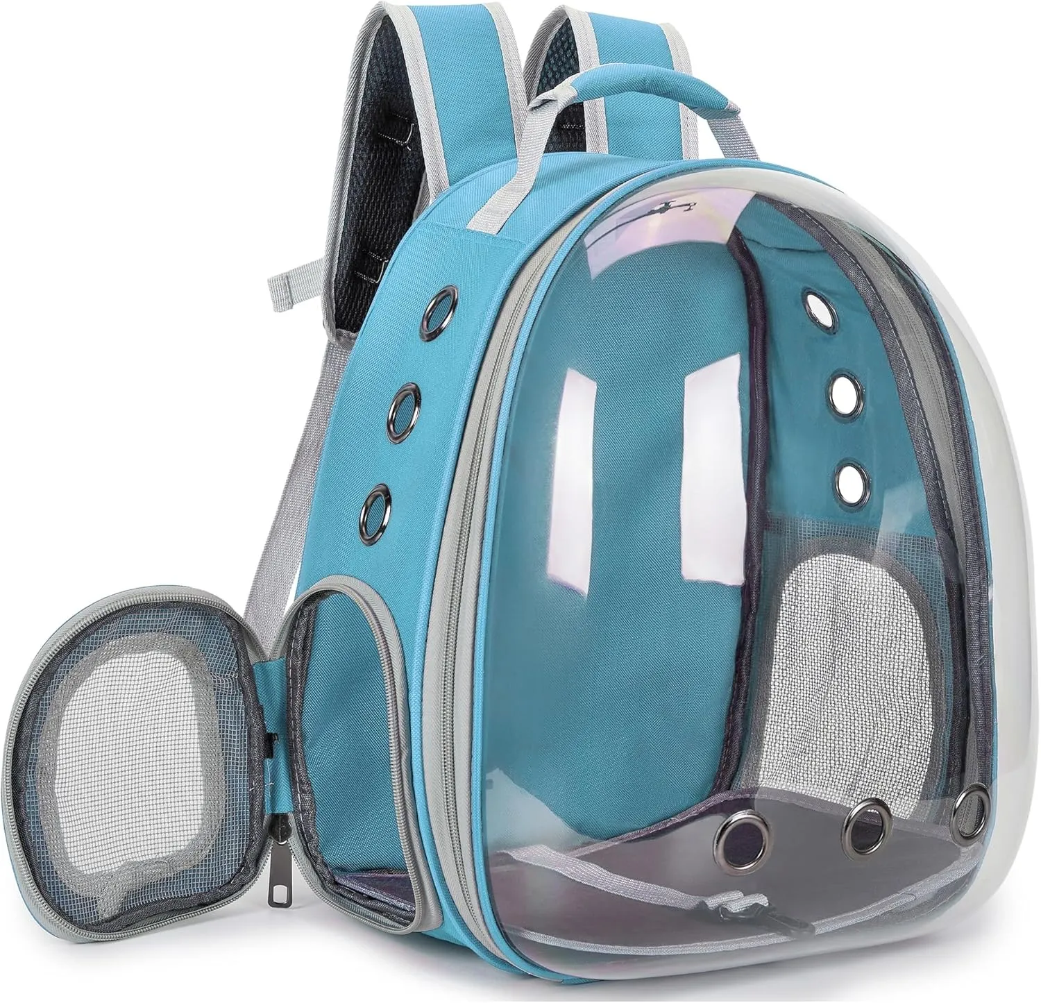 Cat Bubble Backpack Carrier for Small Medium Dogs Cats Carrying Bag, Airline Approved Pet Travel Carrying Bag Dog Hiking Walking Outdoor Backpack (Blue)