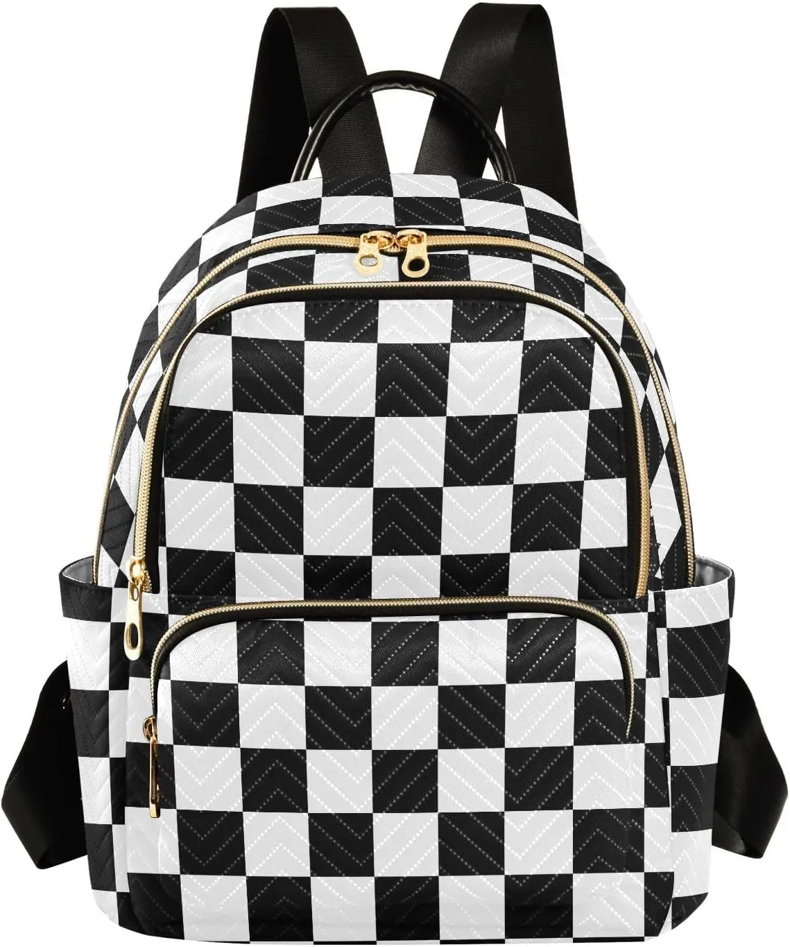 Checkerboard Plaid Backpack Purse for Women Fashion Small Mini Backpack Daypacks Purse Back Pack Weekend Bag,S