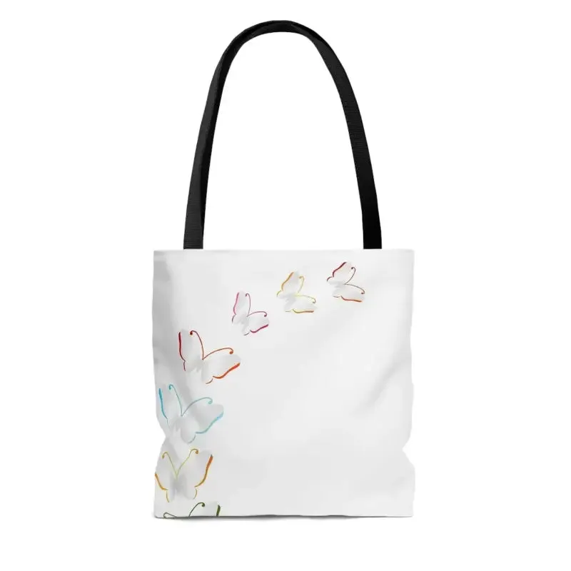 Chic Vibrant Butterflies Tote Bag