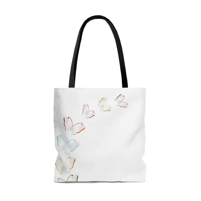 Chic Vibrant Butterflies Tote Bag