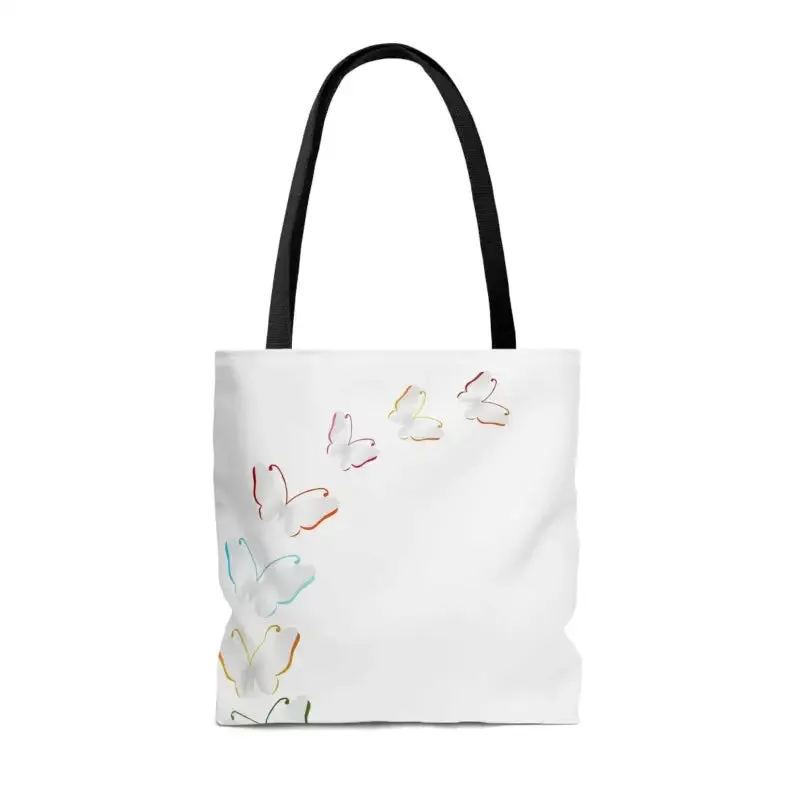 Chic Vibrant Butterflies Tote Bag