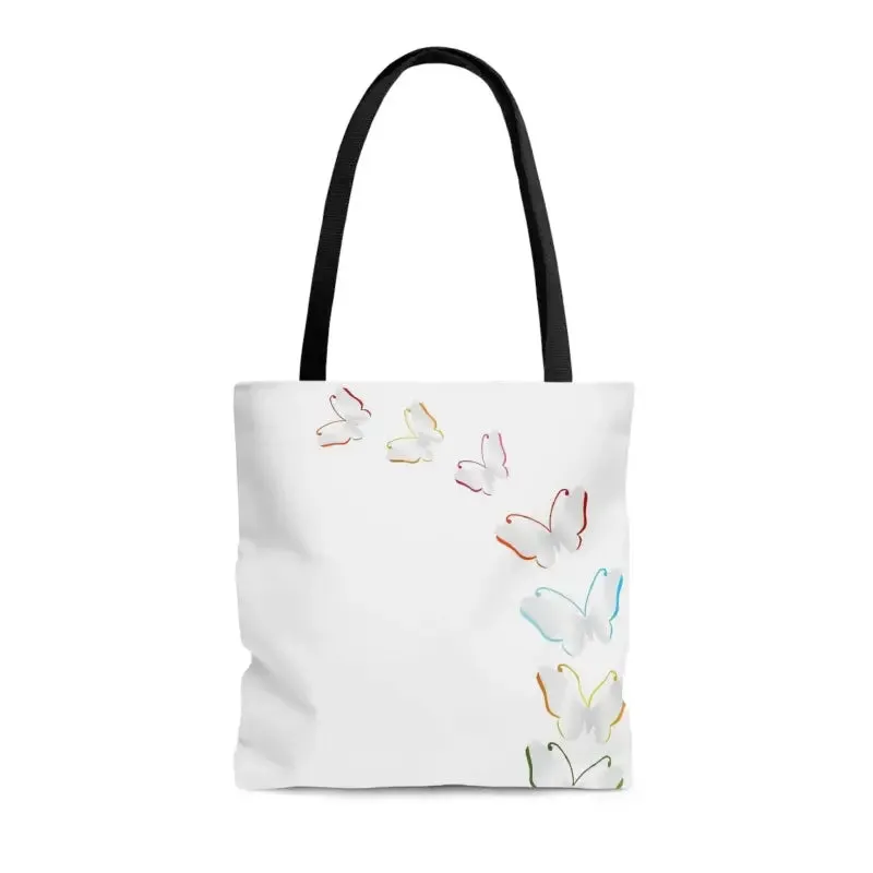 Chic Vibrant Butterflies Tote Bag