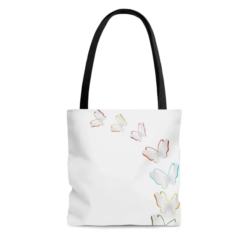 Chic Vibrant Butterflies Tote Bag