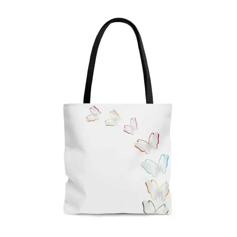 Chic Vibrant Butterflies Tote Bag