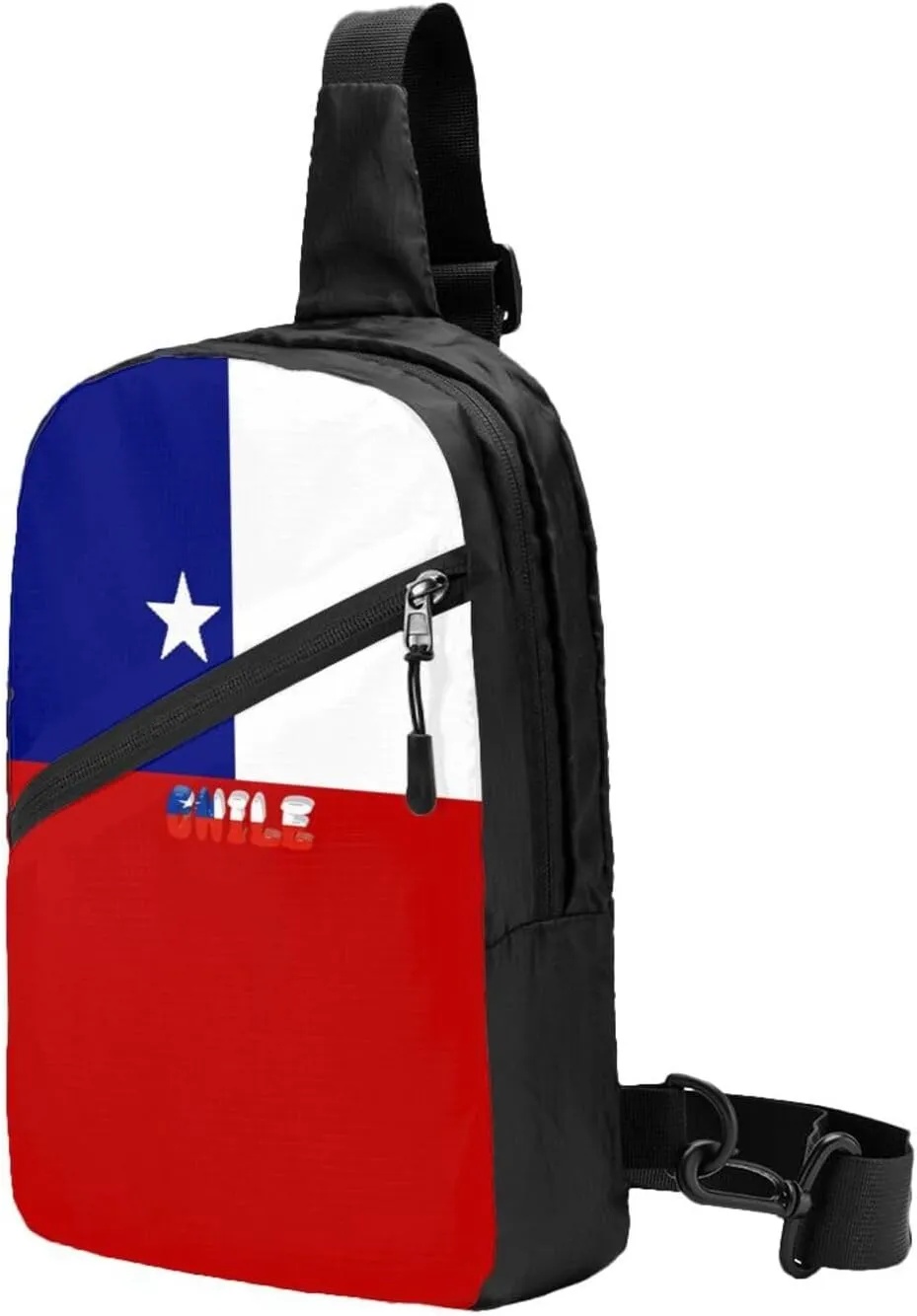 Chile Chilean Flag Crossbody Bag Portable Sling Bags Foldable Chest Daypack Reusable Sports Shoulder Backpack Diagonally Casual Rucksack Travel Bag