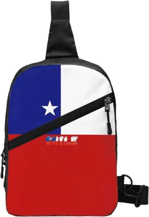 Chile Chilean Flag Crossbody Bag Portable Sling Bags Foldable Chest Daypack Reusable Sports Shoulder Backpack Diagonally Casual Rucksack Travel Bag