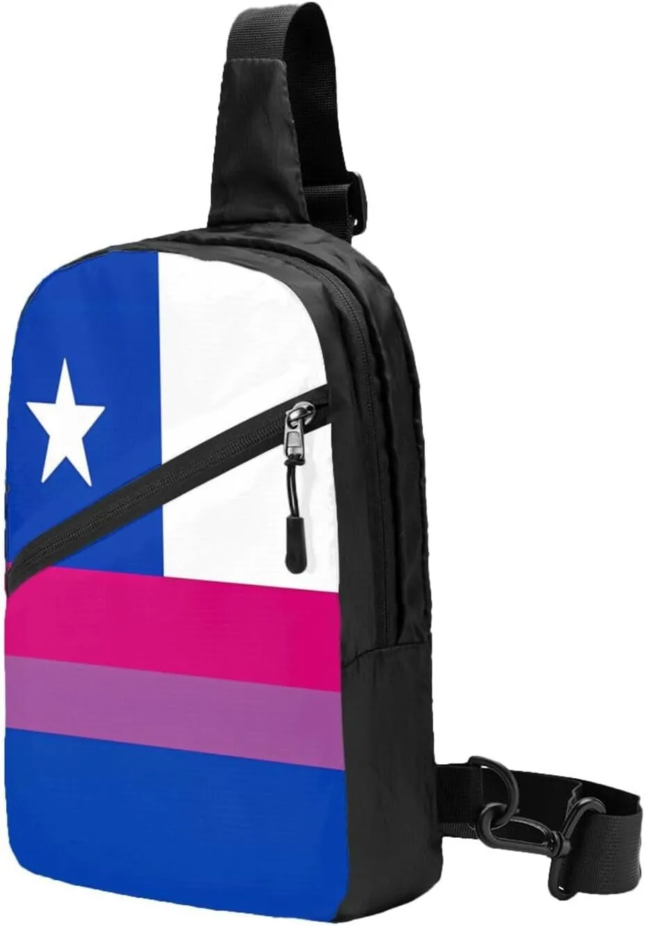 Chile Chilean LGBT Pride Gay Rainbow Trans Flag Crossbody Bag Portable Sling Bags Foldable Chest Daypack Reusable Sports Shoulder Backpack Diagonally Casual Rucksack Travel Bag