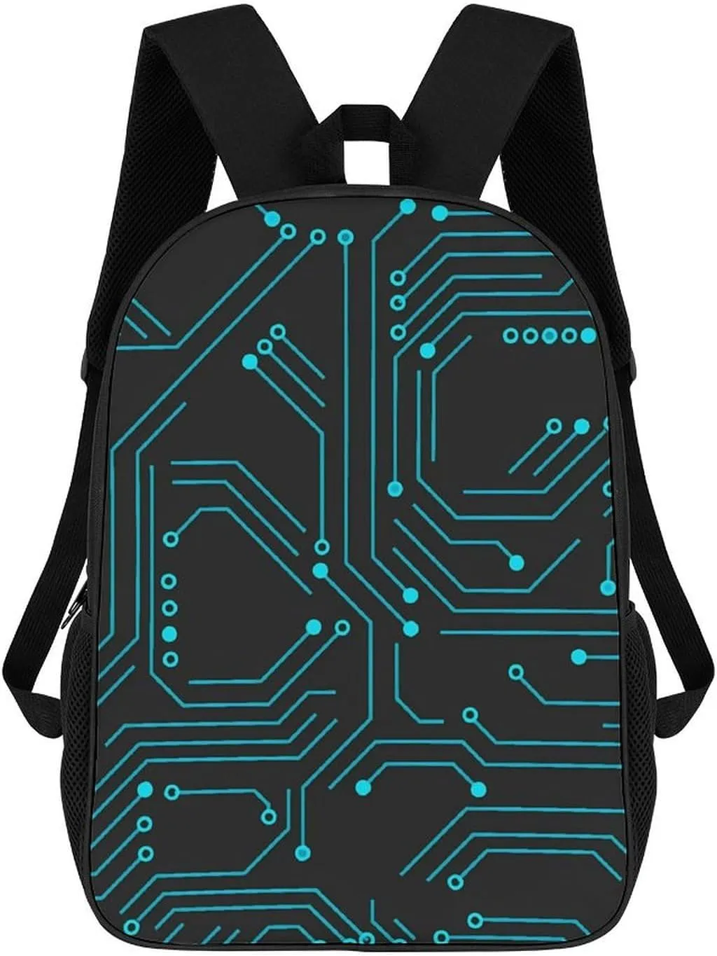 Circuit Board Unisex Backpack 17" Casual Daypacks Simple Shoulders Bag for Camping Hiking Travel Gear