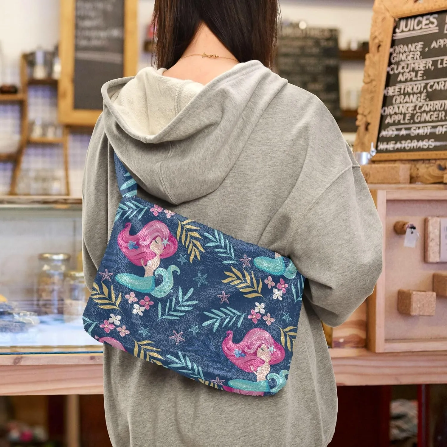Classic Vintage Flower on Shoulder Bag, Shoulder Hand Bag, Book Totes for Women