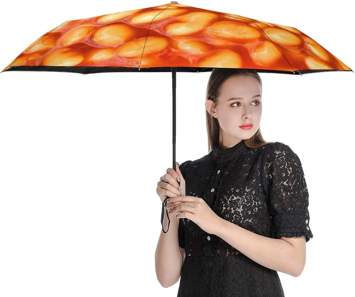 Colorful with Snails Compact Travel Umbrella, Windproof Waterproof Stick Umbrella Protection Umbrellas