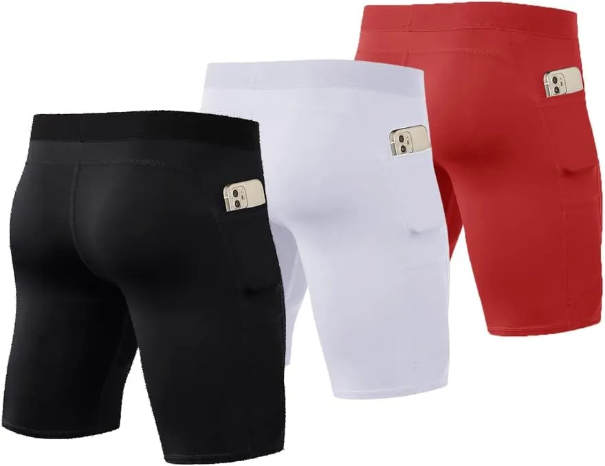 Compression Shorts for Men Basketball Running Tights Cool Dry Spandex Underwear Workout Gym Athletic Baselayer