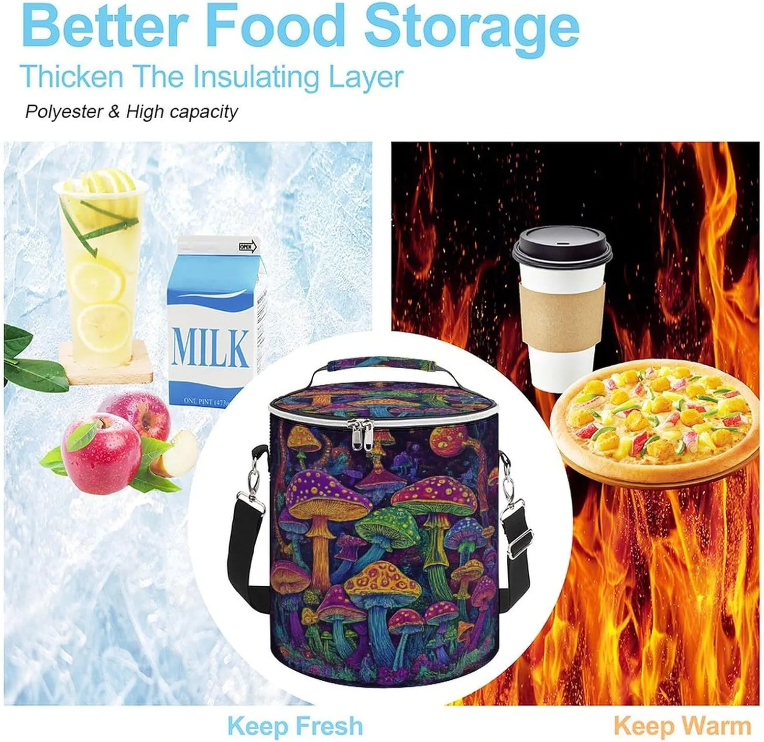 Cooler Bag with Shoulder Strap, Portable Backpack Coolers for Beach Accessories