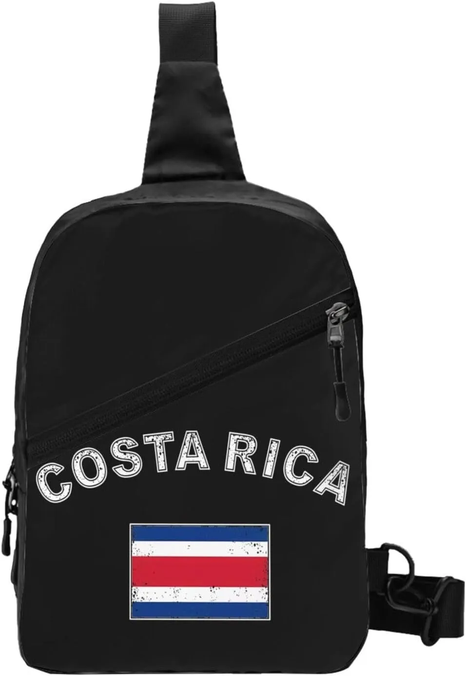 Costa Rica Flag Latin America Packable Crossbody Bag Portable Sling Bags Foldable Travel Daypack Reusable Sports Shoulder Backpack Diagonally Chest Bag for Workout