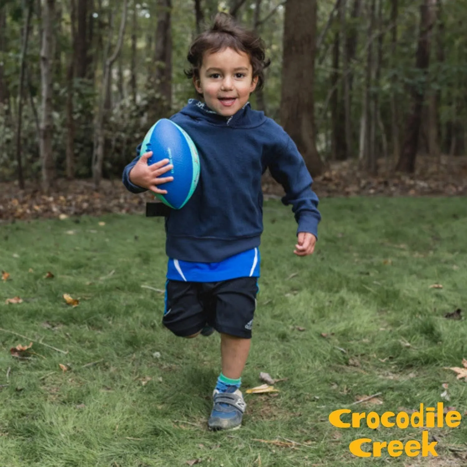 Crocodile Creek Football for Kids Ages 3 and Up - Inflatable Ball for Flag Football Games and Outdoor Sports - Made from Rubber - Solar System - 8-inch Length