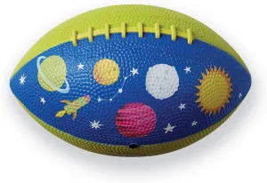 Crocodile Creek Football for Kids Ages 3 and Up - Inflatable Ball for Flag Football Games and Outdoor Sports - Made from Rubber - Solar System - 8-inch Length