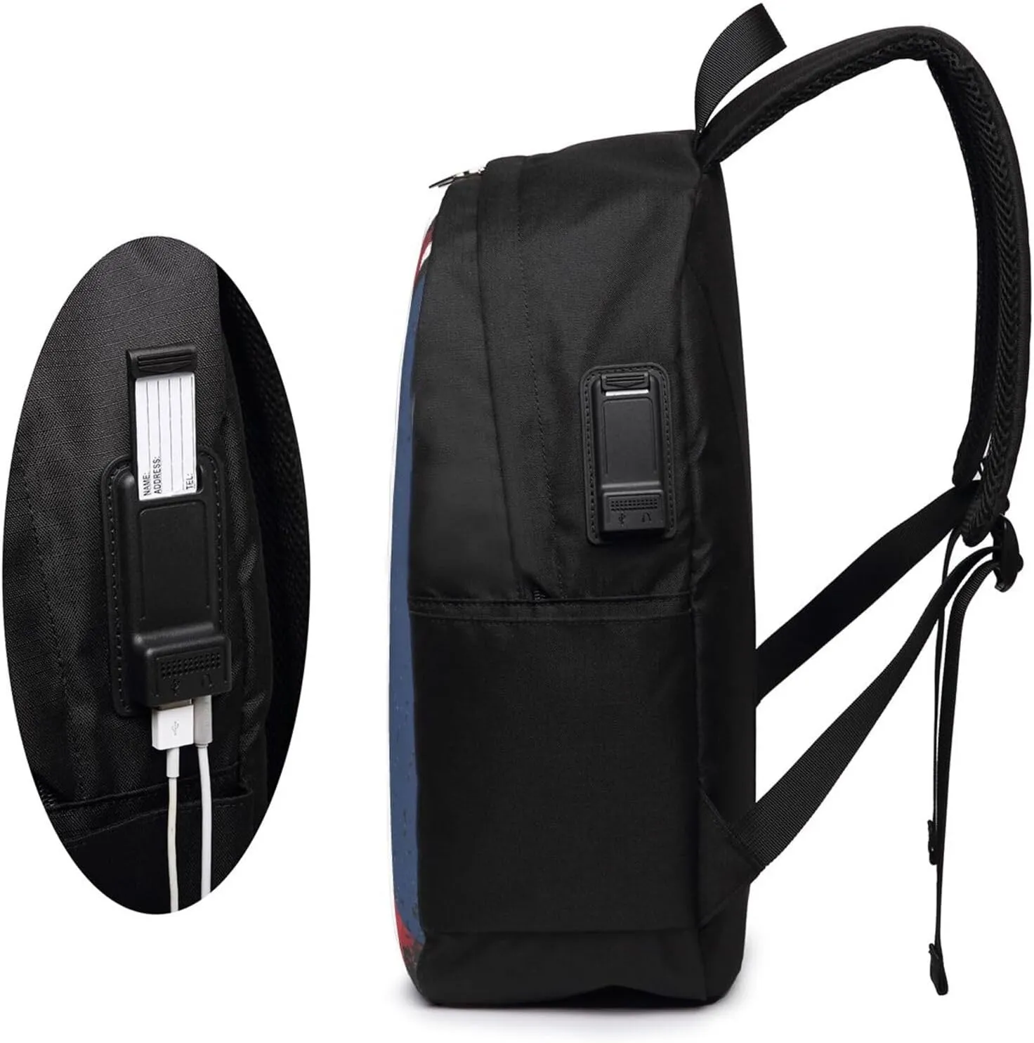 Cuba Cuban American Flag Travel Backpack 17-Inch Laptop Backpacks Business Rucksack Casual Sport Daypack with USB Charging Port Carry-on Bag for Camping Biking