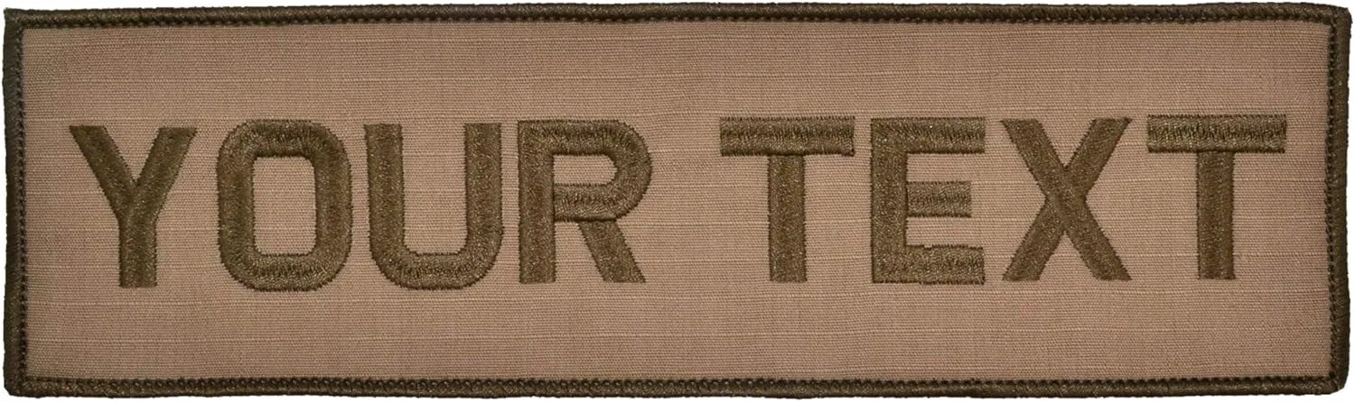 Custom Plate Carrier Text Patch - 3x10 - Coyote Brown