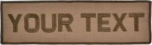 Custom Plate Carrier Text Patch - 3x10 - Coyote Brown