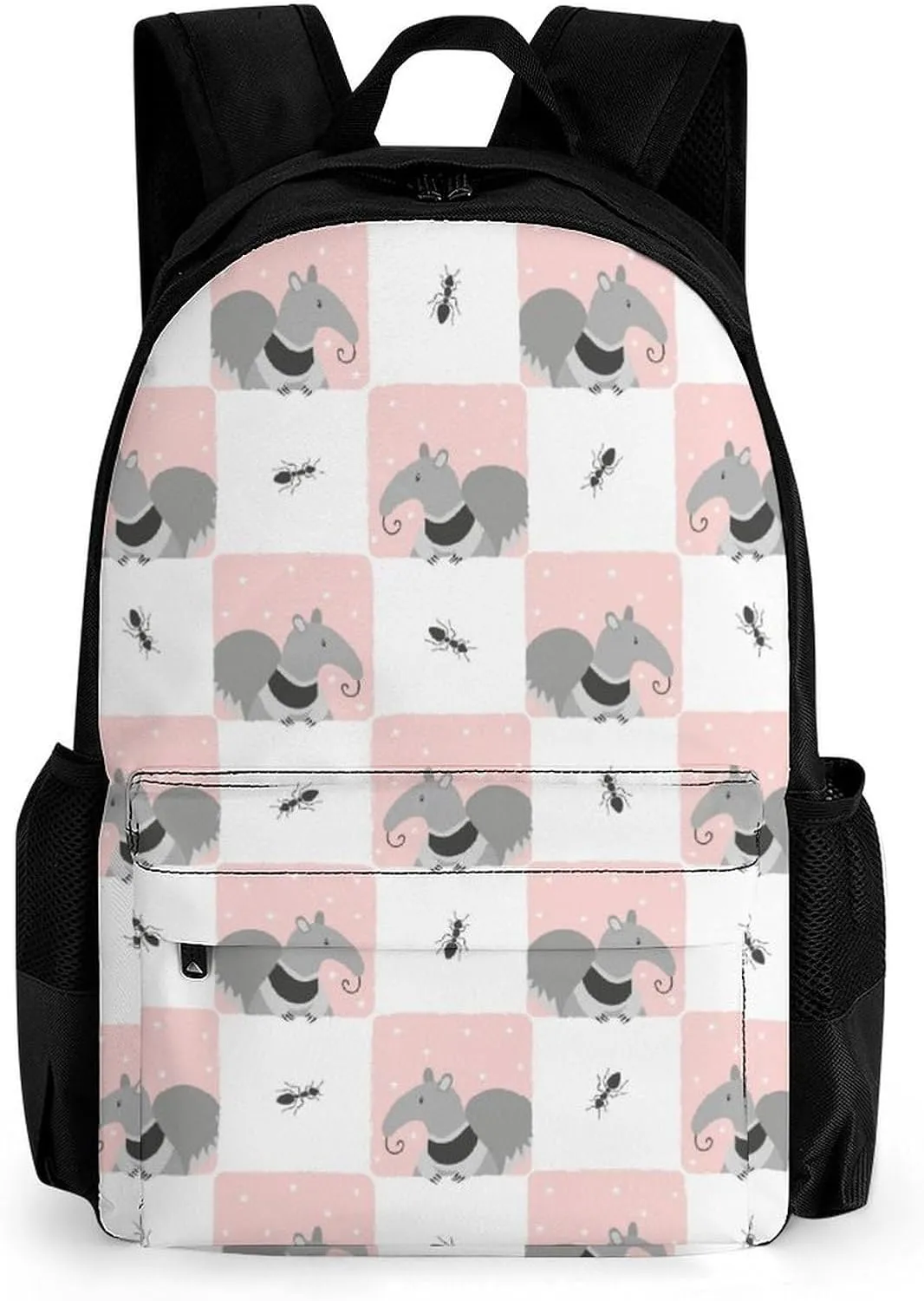 Cute Cartoon Anteater Unisex Backpack Casual Daypacks 16.1" * 12.6" * 6.7" Shoulders Bag for Camping Hiking Travel Gear