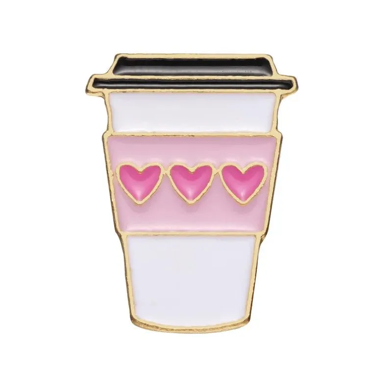 Cute Food Enamel Pins Set