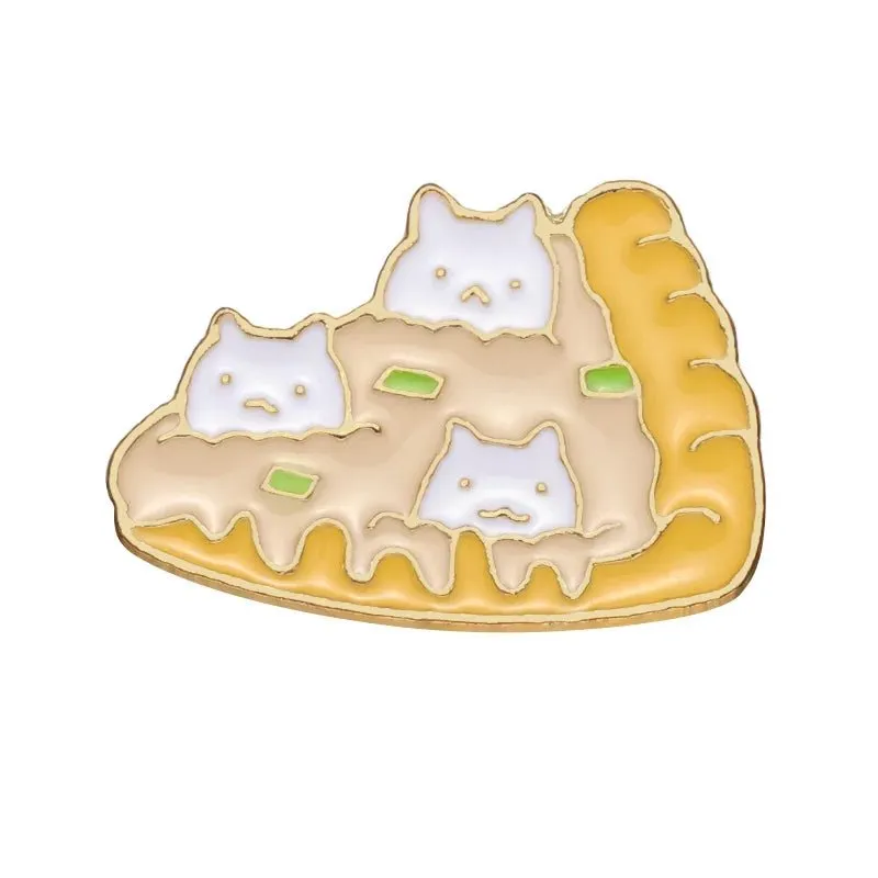 Cute Food Enamel Pins Set