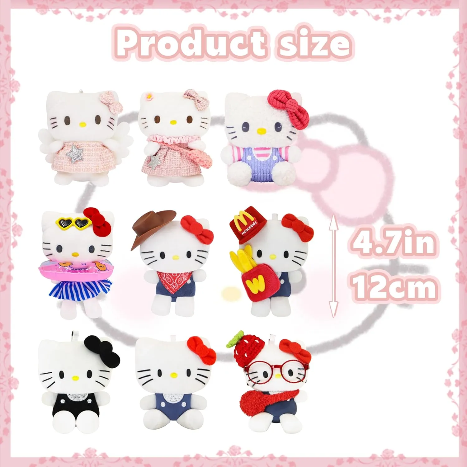 Cute Plush Keychain, Soft Stuffed Animal Plush Keychain Gifts for Girls,Fans Christmas, New Year