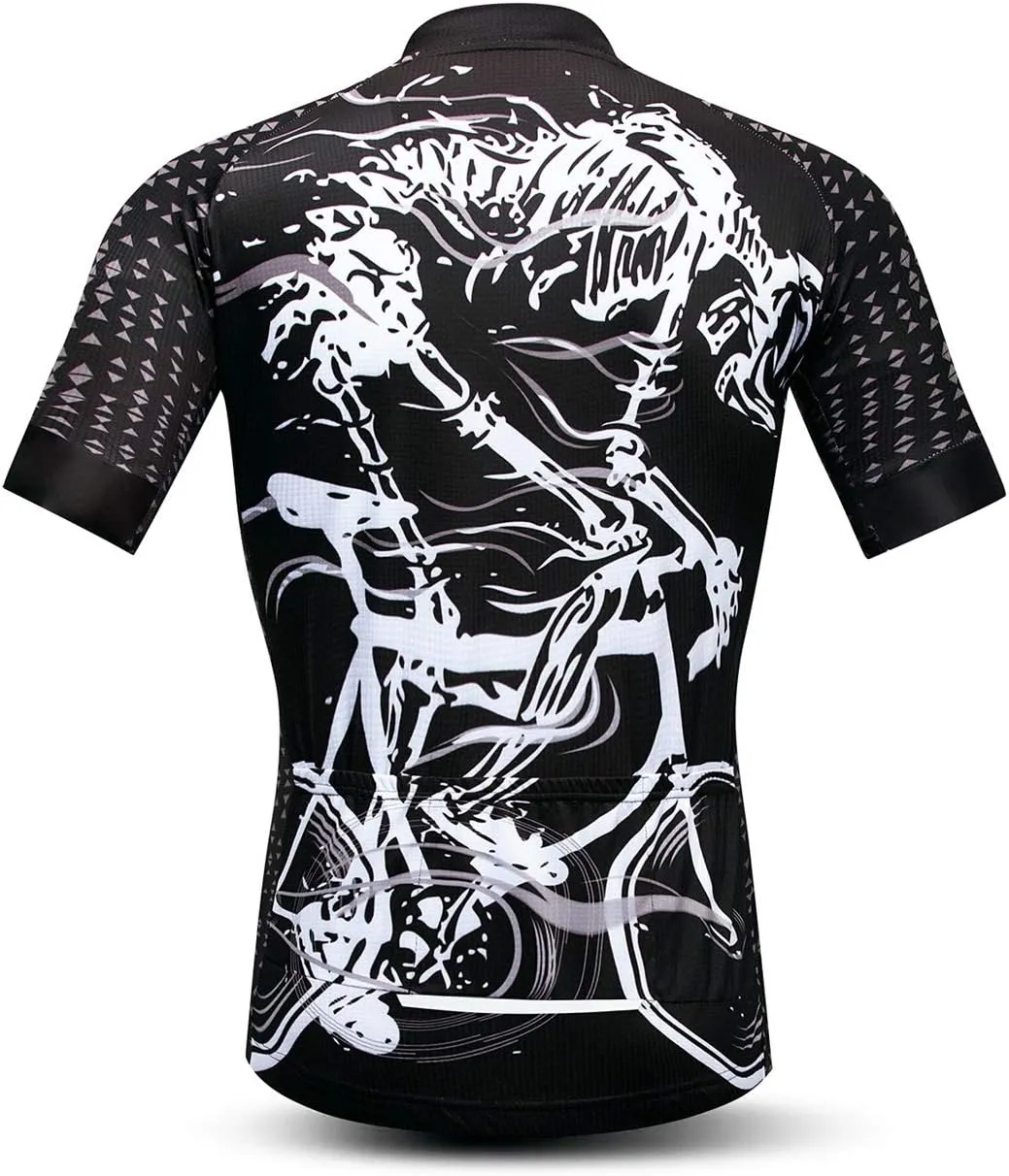 Cycling Jerseys Men,Mountain Bike Jersey Summer Short Sleeve Breathable Bicycle Tops Riding Bike Shirts Quick Dry