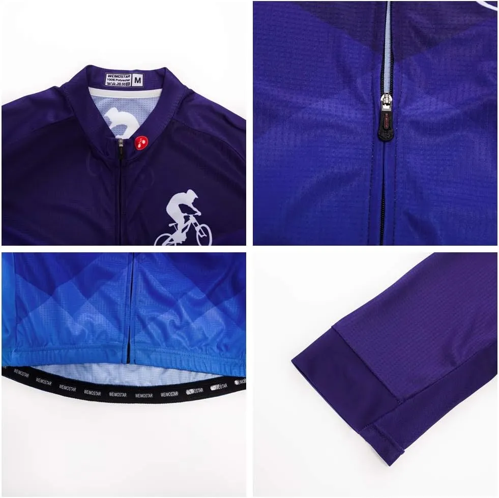 Cycling Jerseys Men,Mountain Bike Jersey Summer Short Sleeve Breathable Bicycle Tops Riding Bike Shirts Quick Dry