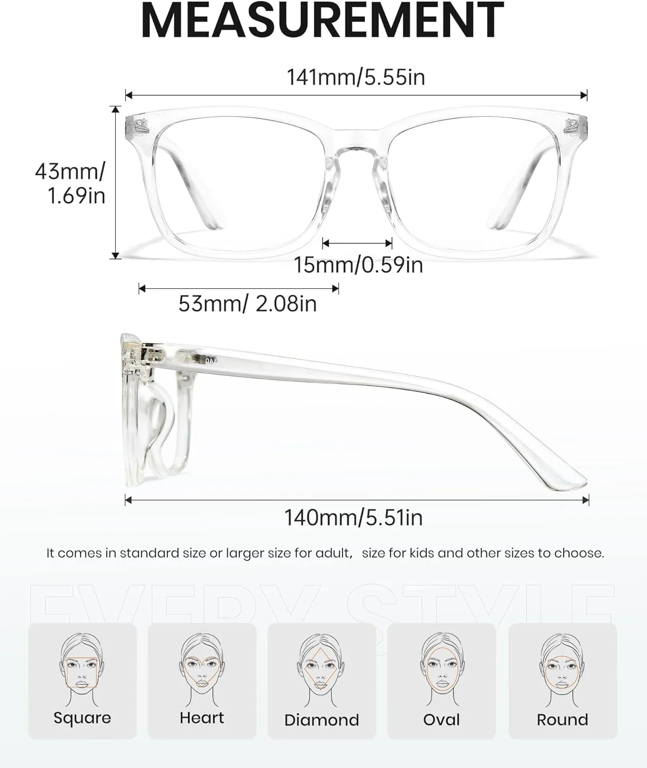 Cyxus Blue Light Glasses for Men Women Reduce Eye Strain UV Blocking for Computer Screen 8082