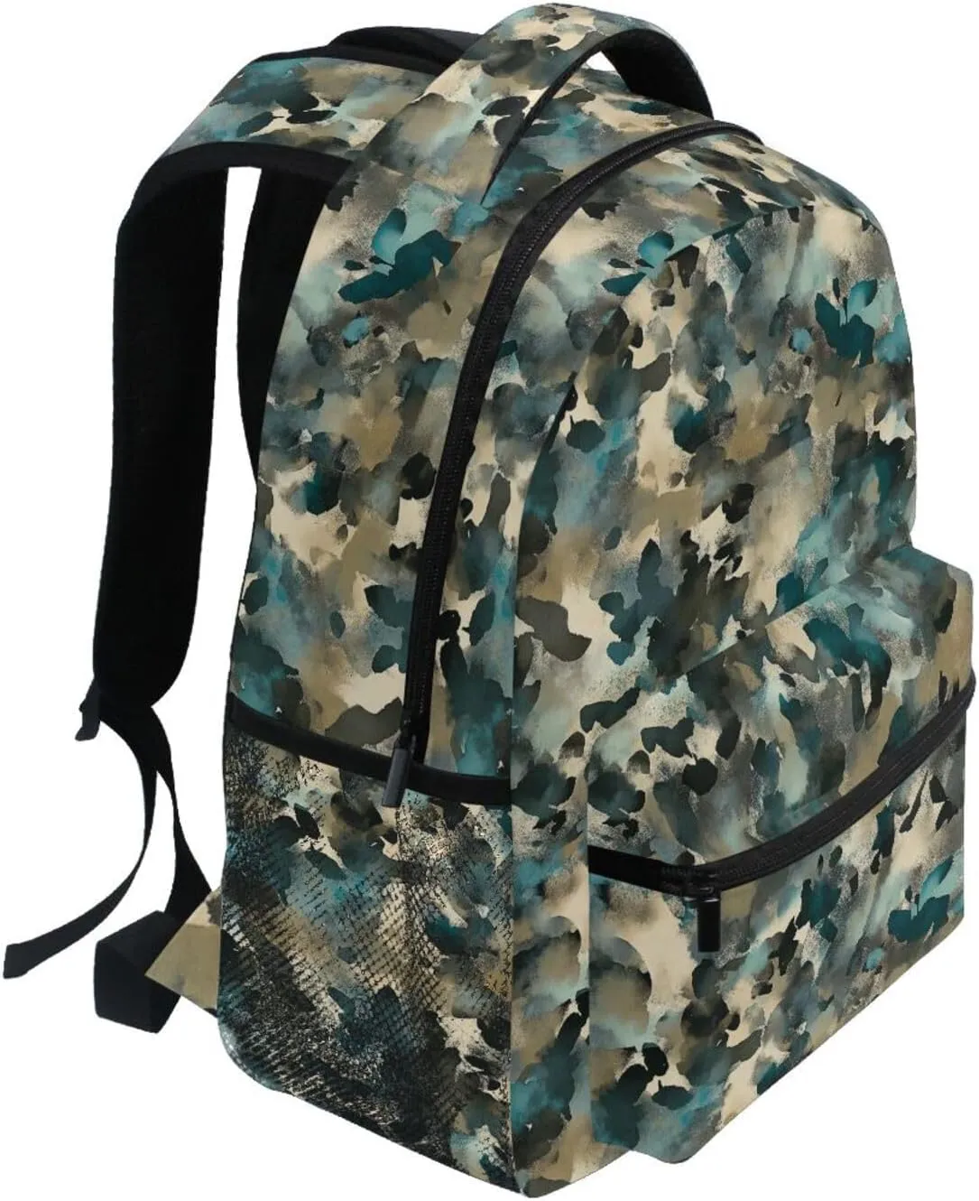Day Backpack for Women Men Fashion Sports Backpack with Chest Strap Gift Men & Women Army Camouflage Teal Camouflage
