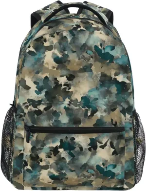 Day Backpack for Women Men Fashion Sports Backpack with Chest Strap Gift Men & Women Army Camouflage Teal Camouflage
