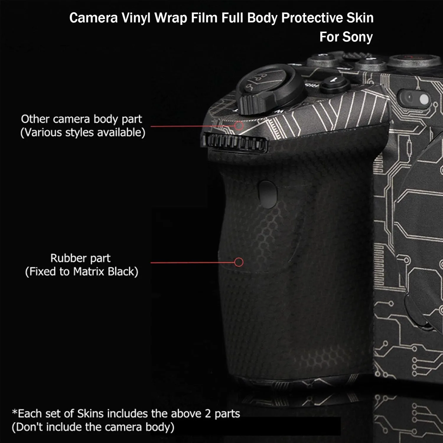 Decal Skin for Sony A9 Vinyl Wrap Anti-Scratch Film Mirrorless Camera Body Protective Sticker Protector Coat A 9(Field Camouflage)