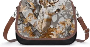 Deer Hunting Camouflage Crossbody Bags for Women Fashion Purse Shoulder Bag Handbags with Adjustable Strap