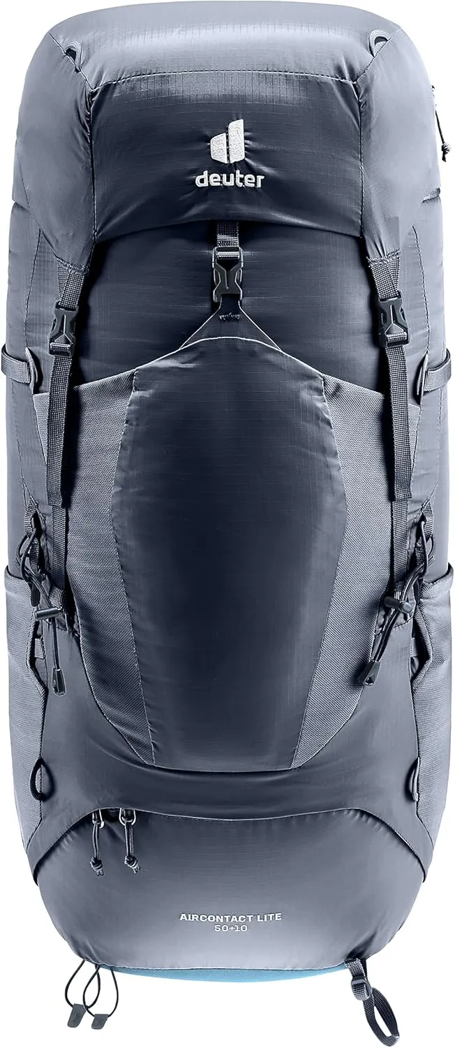 Deuter Unisex Aircontact Lite 50   10 L, Lightweight Backpacking & Hiking Backpack for Men & Women, 50   10 Liters - Black-Marine