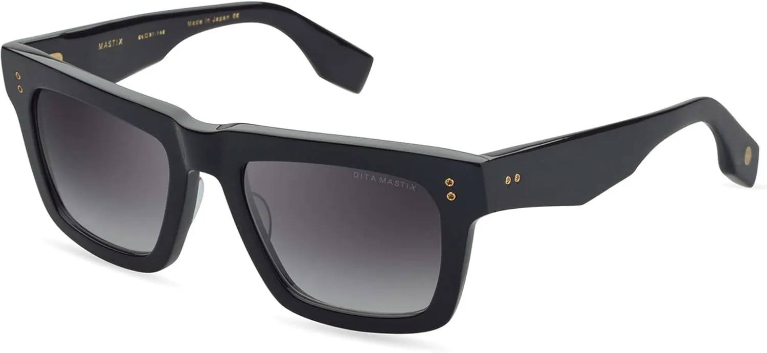 Dita MASTIX DT DTS712 A-01 Black Plastic Square Sunglasses Grey Gradient Lens