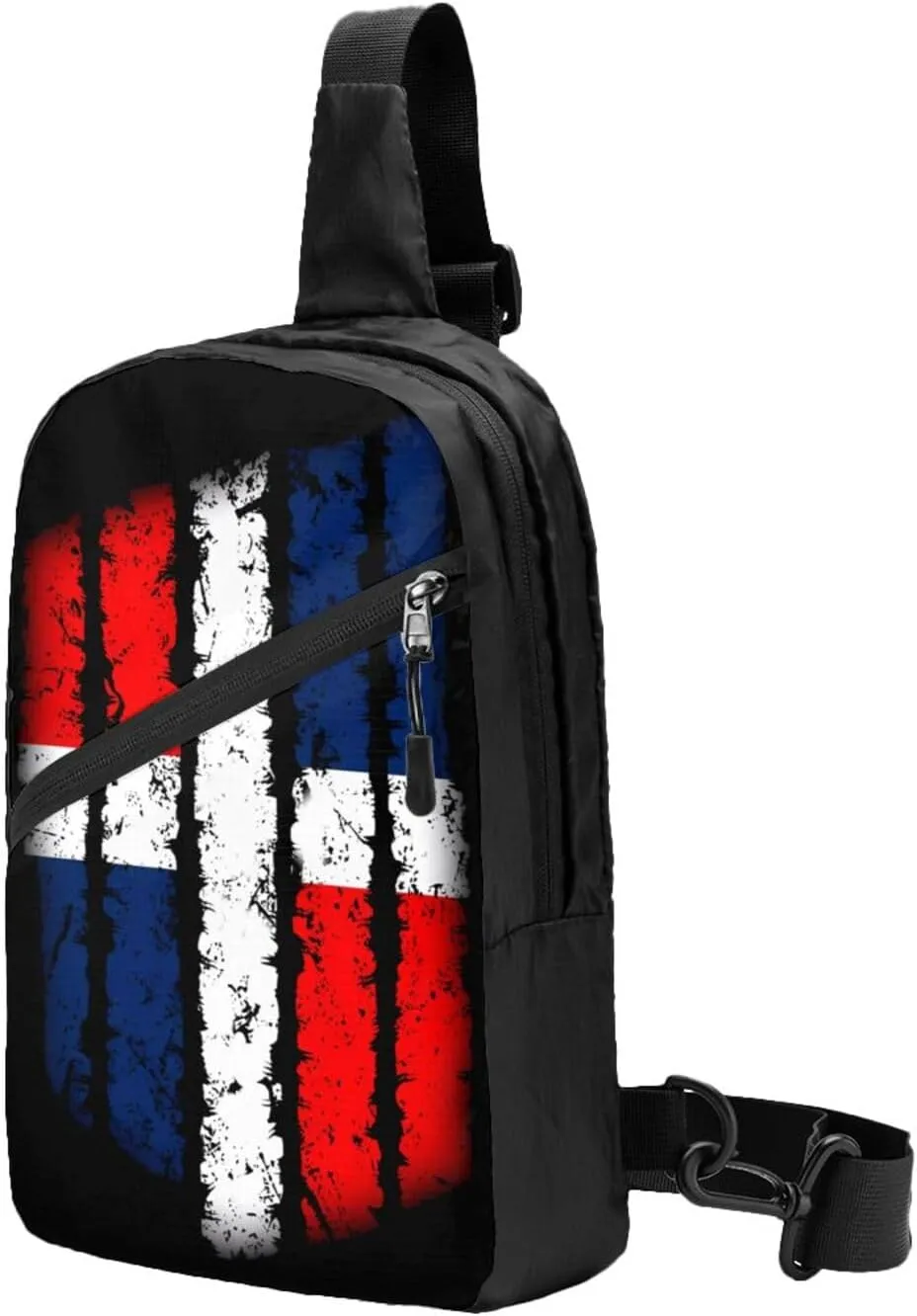Dominican Republic Flag Packable Crossbody Bag Portable Sling Bags Foldable Travel Daypack Reusable Sports Shoulder Backpack Diagonally Chest Bag for Workout