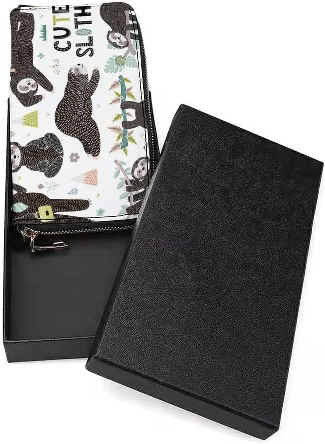 Donnapink Long Clutch Wallet, Long Handbag with Wristlet Strap, PU Leather Zip Purse