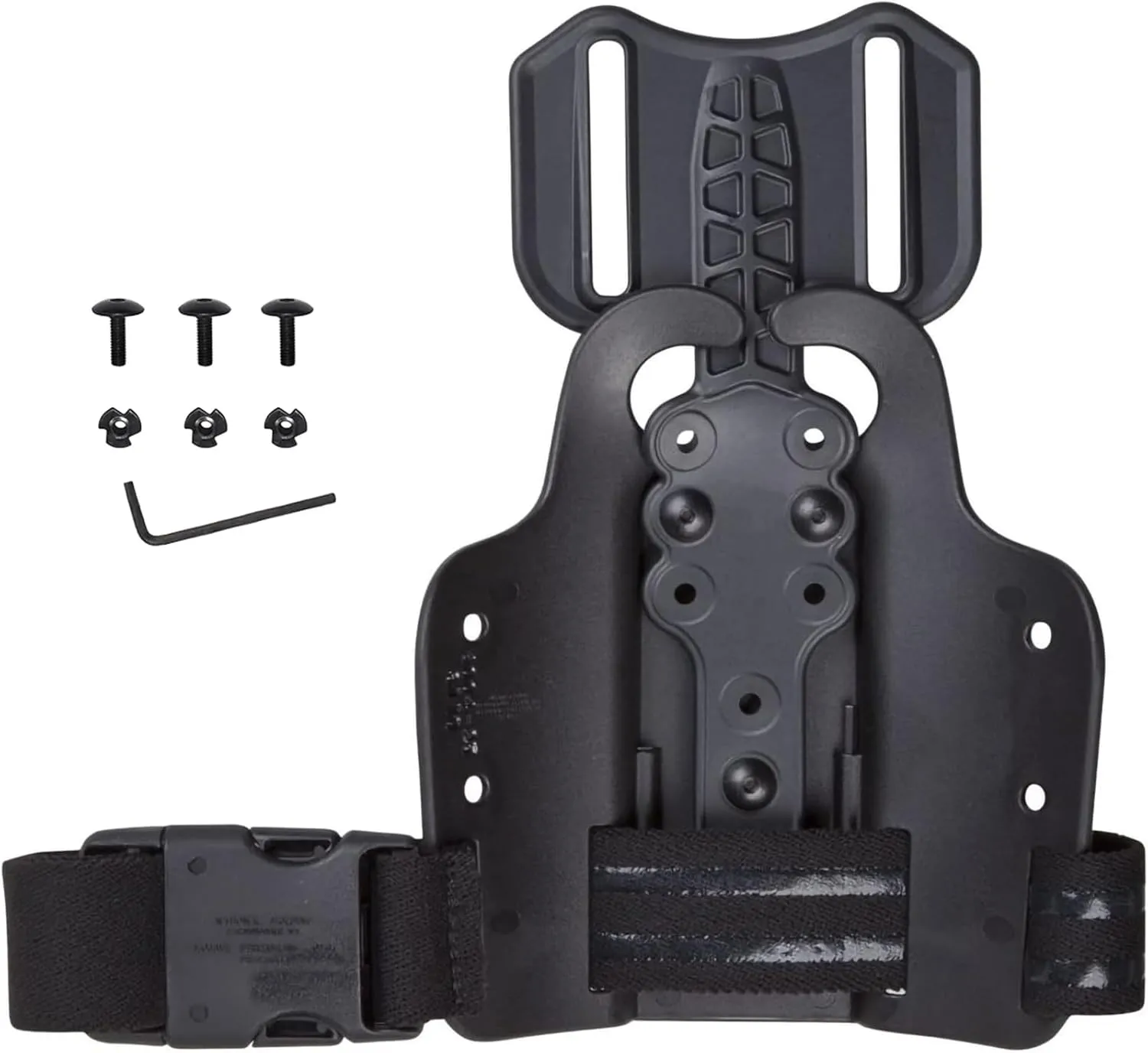 Drop Flex Adapter with Single Strap Leg Platform Polymer Leg Shroud for Gun Holsters, Adjustable Thigh Holster 6004, Drop Leg Panel Attachments Quick Locking for Holsters and Magazine Pouches