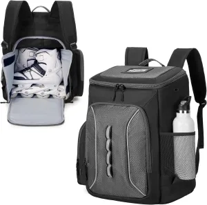 DSLEAF Roller Skate Bag with Large Capacity, Ice Skate Bag Backpack Holds Shoes Up to US Men Size 13, Figure Skate Bag with Multiple Pockets for Inline, Figure, Quad, Speed, Hockey Skating