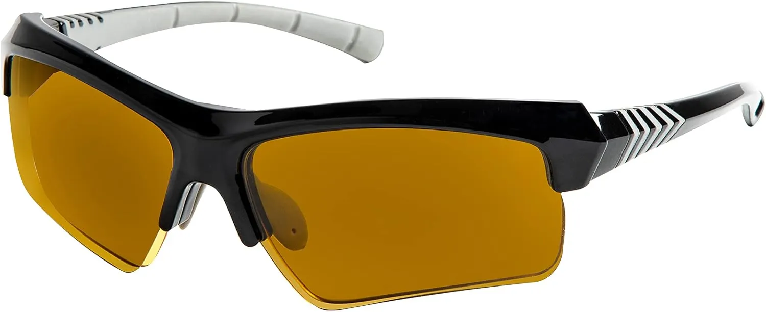 Eagle Eyes 2in1 SOL Magnetic Eyewear Glasses - Polarized Sunglasses for Day and Anti-Reflective Yellow Night Driving Glasses