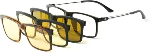Eagle Eyes 4in1 SuperSight System - The Magnetic Clip-on Glasses - Computer Lens Based Frame/Polarized Sunglass Clip-on/Night Driving Clip-on/StimuLight Low Light Clip-on