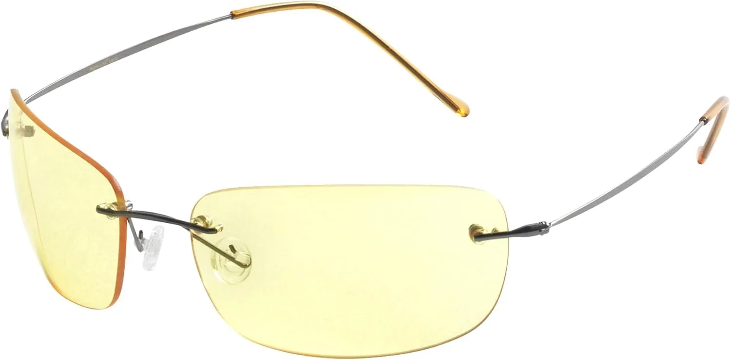 Eagle Eyes Ultralite Night Driving Glasses - Super Light Frame - Glare Reduction and Night Time Vision Improvement with Anti-Reflective and UV Blocking