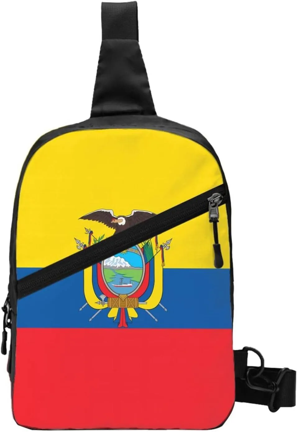 Ecuador Ecuadorian Flag Packable Crossbody Bag Portable Sling Bags Foldable Travel Daypack Reusable Sports Shoulder Backpack Diagonally Chest Bag for Workout
