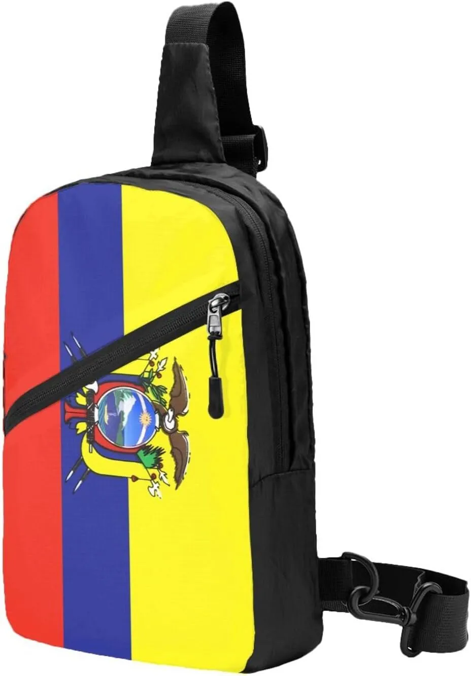 Ecuador Ecuadorian Flag Packable Crossbody Bag Portable Sling Bags Foldable Travel Daypack Reusable Sports Shoulder Backpack Diagonally Chest Bag for Workout