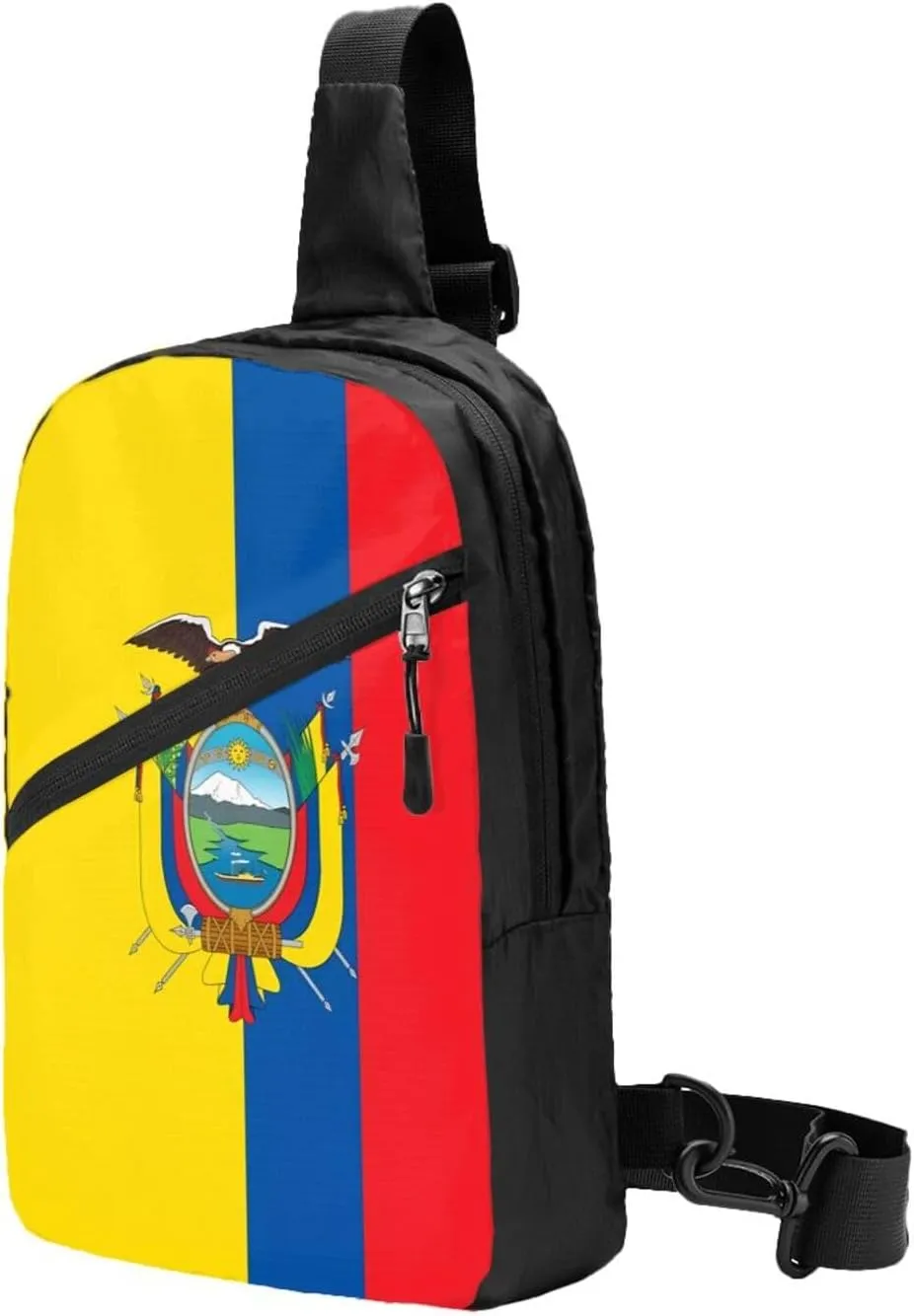 Ecuador Ecuadorian Flag Packable Crossbody Bag Portable Sling Bags Foldable Travel Daypack Reusable Sports Shoulder Backpack Diagonally Chest Bag for Workout