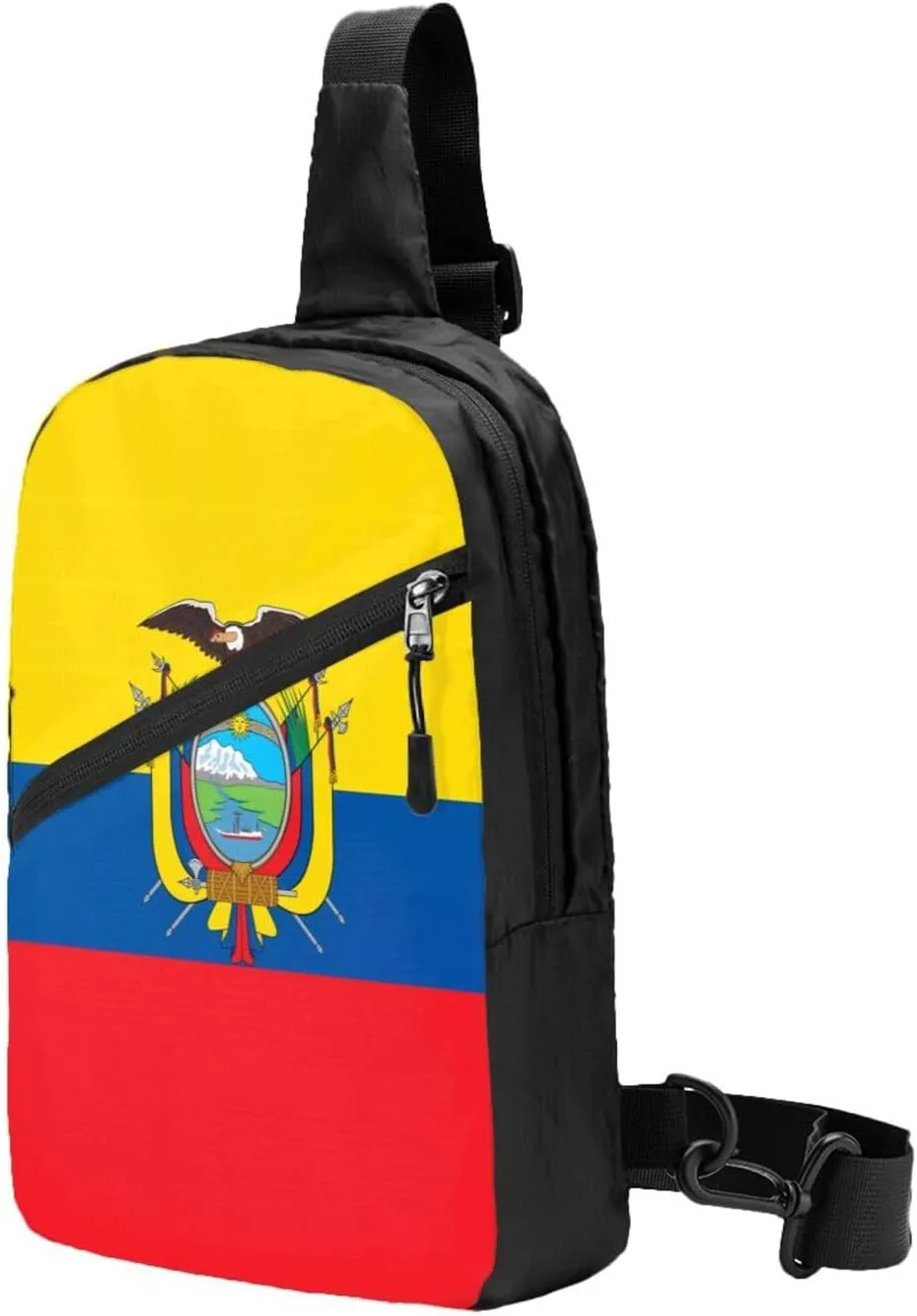 Ecuador Ecuadorian Flag Packable Crossbody Bag Portable Sling Bags Foldable Travel Daypack Reusable Sports Shoulder Backpack Diagonally Chest Bag for Workout