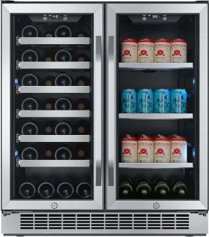 EdgeStar CWB2886FD 30-Inch Built-In Wine and Beverage Cooler with French Doors